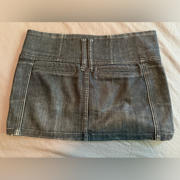 Le Chateau Blue Mini Pencil Skirt with Cargo Style - Picture 2 of 6